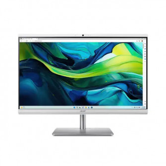 All-in-One PC - 27'' ACER Aspire C27-195ES FHD IPS 250nits, Intel Core Ultra 5 125U, 16GB (1x16Gb) DDR5 RAM, 512GB M.2 PCIe SSD (2 slots), Intel Iris Xe Graphics, 1 x HDMI Out, 1 x USB-C 3.2 G2, 5MP Cam, WiFi7+BT 5.3, LAN, 65W PSU, NO Keyboard and Mouse,