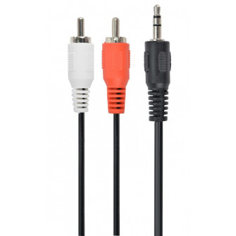 Audio cable 3.5mm-RCA - 1.5m - Cablexpert CCA-458, 3.5 mm stereo to RCA plug cable, 1.5 m