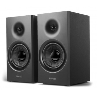 Edifier R1080BT Black, 2.0/ 24W (2x12W) RMS, 4" Mid-range and bass drivers + 0.75" treble drivers, built-in DSP chip, Bluetooth V5.1, line In and AUX Inputs, classic wooden enclosure, top-mounted buttons
