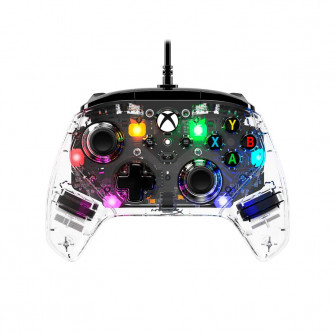 Gamepad HyperX Clutch Gladiate RGB, Transparent, Wired Xbox Licensed Controller for Xbox Series S/X / PC, Programmable buttons, Dual Rumble Motors, Detachable USB-C cable,