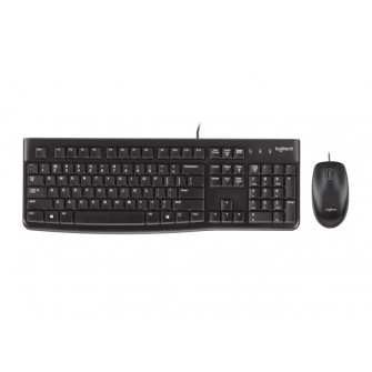 Logitech Desktop MK120 USB, Keyboard + Mouse, US INT'L - EER, black