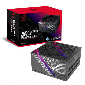 PSU ASUS ROG STRIX 1000P, 1000W, ATX12V V3.1, 80 PLUS Platinum, Full Modular, Gan Mosfet, Intelligent Voltage Stabilizer, 0db Technology, Dual-ball 120mm Fan with PWM, +12V (83.3A), 20+4 Pin, 2xCPU(4+4Pin), 6x SATA, 4xPCI-E(6+2pin), 3x Peripheral, 1x 16-