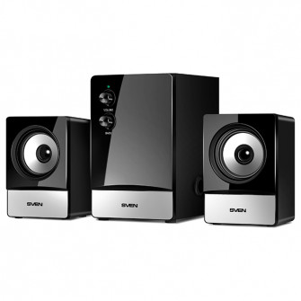 SVEN MS-90 Black,  2.1 / 5W + 2x5W RMS, volume control and bass control, wooden