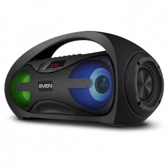 SVEN PS-425, black (12W, Bluetooth, FM, USB, microSD, LED-display, 1500mA*h)