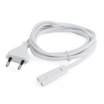 Power cord - 1.8m - Cablexpert PC-184/2, 1.8 m, EU 2 pin input plug, White