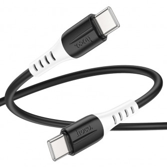 Cable  USB-C to USB-C   HOCO “X82”,  1m,  Black, Fast Charge, up to 3A, Charging Data Cable, Outer material: Silicone