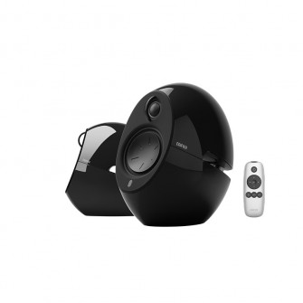 Edifier e25HD Black, 2.0 Multimedia Speaker, 74W (2x37W) RMS, Hi-Res Audio and Hi-Res Audio Wireless Certified, LDAC, Audio in: Bluetooth 5.3, auxiliary, optical, remote control, satl.(3''+3/4''), EDIFIER ConneX mobile app