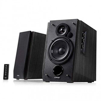 Edifier R1700BT Black (Bluetooth) Wood, 2.0/ 66W (2x33W) RMS,  Audio in: Bluetooth V5.1 & 2 analog (RCA), remote control, wooden, (4"+3/4")
