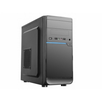 Carcasa HPC D-08 / 500W / mATX / Black/Blue