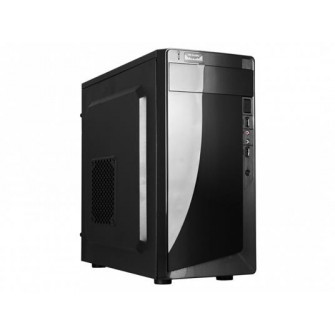 HPC D-03  mATX Case, (500W, 24 pin, 2xSATA, 12cm fan), 2xUSB2.0 / HD Audio, Shiny Black