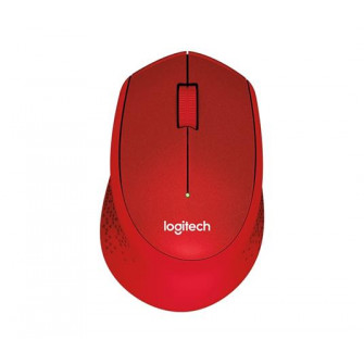 Logitech Wireless M330 Silent Plus, Optical Mouse for Notebooks, nano receiver, Red