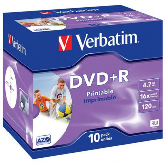 Verbatim DVD+R AZO 4.7GB 16X WIDE PRINTABLE SURFACE (Jewel Case 10pcs.) (4