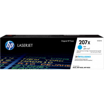 HP 207X Cyan LaserJet Toner for HP Color LaserJet Pro MFP M283fdw, HP Color LaserJet Pro M255dw, HP Color LaserJet Pro MFP M282nw, HP Color LaserJet Pro MFP M283fdn