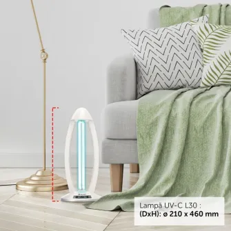 Lampa sterilizare cu UV-C AlecoAir L30 TOWER, Telecomanda