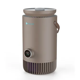 Purificator si Umidificator AlecoAir PU30 NUO Coffee, WiFi, Capacitate Umidificare 400 ml/h, True HEPA H13, Lampa UV-C, Ionizare