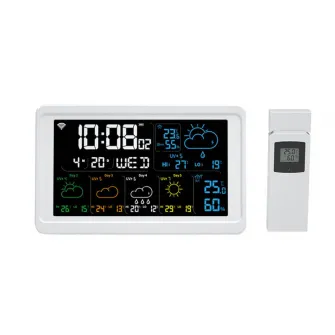 Statie meteo AlecoAir M40 Clima, WiFi, Asistenti vocali, Meteo, Alarma, Masurare temperatura, umiditate, factor UV