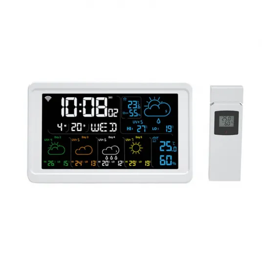 Statie meteo AlecoAir M40 Clima, WiFi, Asistenti vocali, Meteo, Alarma, Masurare temperatura, umiditate, factor UV