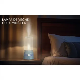 Umidificator AlecoAir U10 TRADITIO, Pentru 10 mp, Lampa veghe, Difuzor de arome, 3 Trepte vaporizare