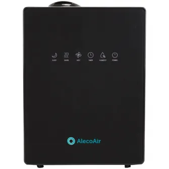Umidificator AlecoAir U30IONICBLK, Ultrasunete, Ionizare, Higrostat, Temporizator, Telecomanda, Display Digital, Negru