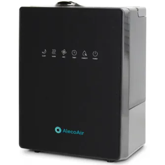 Umidificator AlecoAir U30IONICBLK, Ultrasunete, Ionizare, Higrostat, Temporizator, Telecomanda, Display Digital, Negru