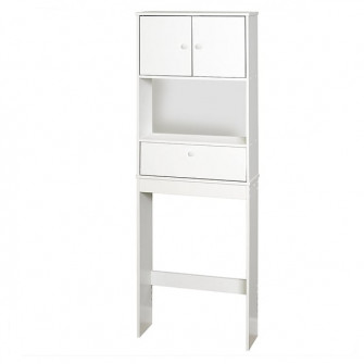 Dulap de baie deasupra vasului de toaleta, 162,2x58,5x19 cm, 3 rafturi, alb