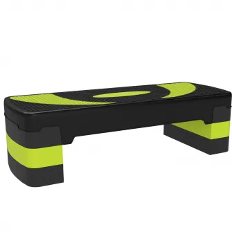 Aerobic Fitness Step, Stepper reglabil la 3 inaltimi 10-15-20 cm pentru antrenament acasa si la sala, albastru si negru