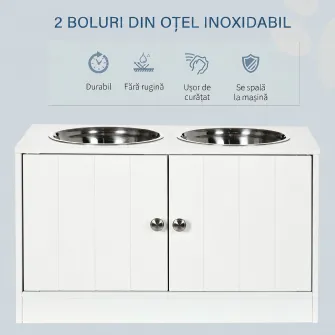 Boluri inaltate Caini – Cu Dulap Depozitare 44L & Suport Stabil