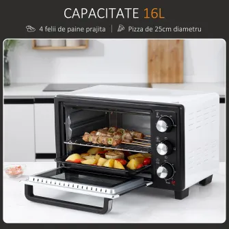 Cuptor Electric Ventilat – 44?32?28 cm, Cu Tava & Gratar