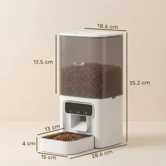 Distribuitor Automat de Hrana pentru Pisici 4.5L cu Aplicatie si inregistrator Vocal