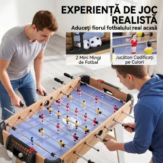 Fotbal de Masa: Mini Masa de 89 cm, 2 Indicatoare Manuale de Scor, Mov
