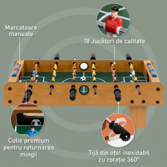 Fotbal de Masa Pliabil pentru Adulti si Copii din MDF 69x36.5x22 cm