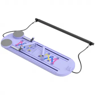 Platforma Pilates 5 in 1 Pliabila, Set Reformer pentru Antrenament Acasa, PP, Albastru Deschis