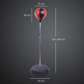 Sacco da Boxe Punching Ball con Guantoni e Pompa