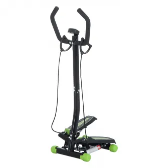 Stepper Profesional Fitness cu Manubriu si Corzi, 40x48x118cm