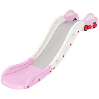 Tobogan pentru Copii din HDPE cu Zona de Amortizare Integrata, pentru Canapele, Paturi, 18-48 luni, Roz