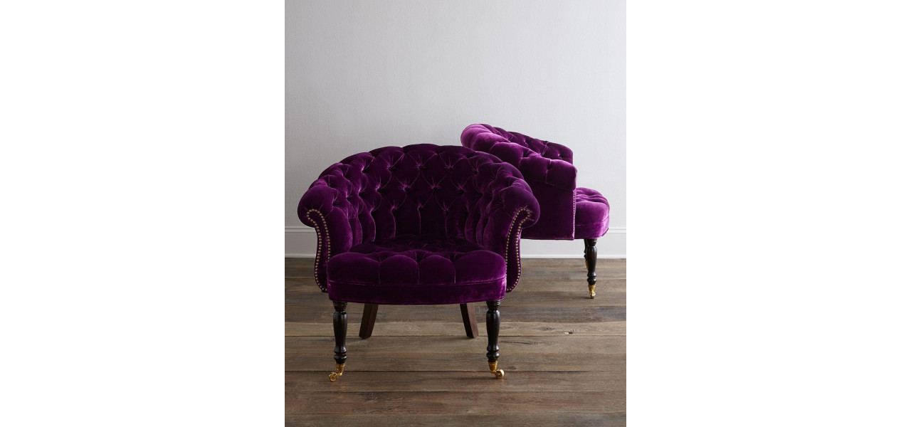 Scaunele violet sunt potrivite pentru un interior de inspiratie vintage?