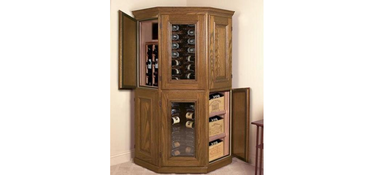 Pot gasi dulapuri de colt cu suporturi incorporate pentru pahar de vin?