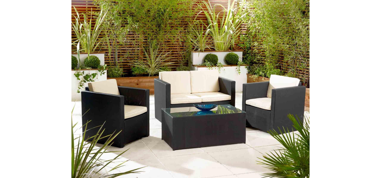 Gasirea seturi de mobilier de gradina cu caracteristici de masaj sau terapie cu caldura incorporate.