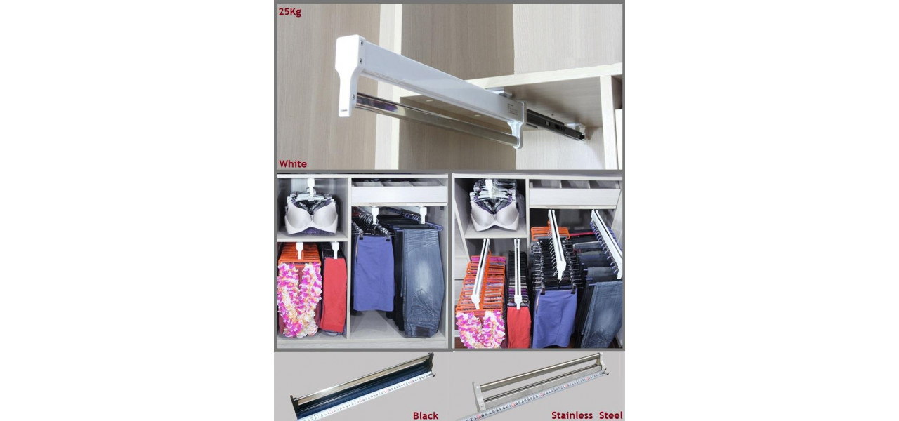 Dulapul cu 6 usi are pantaloni extrabili sau suporturi pentru fuste?