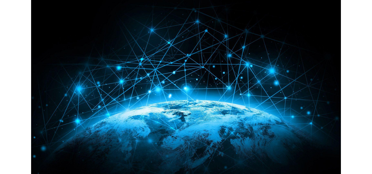 Conectarea computerelor desktop din lume pentru comunicare globala.