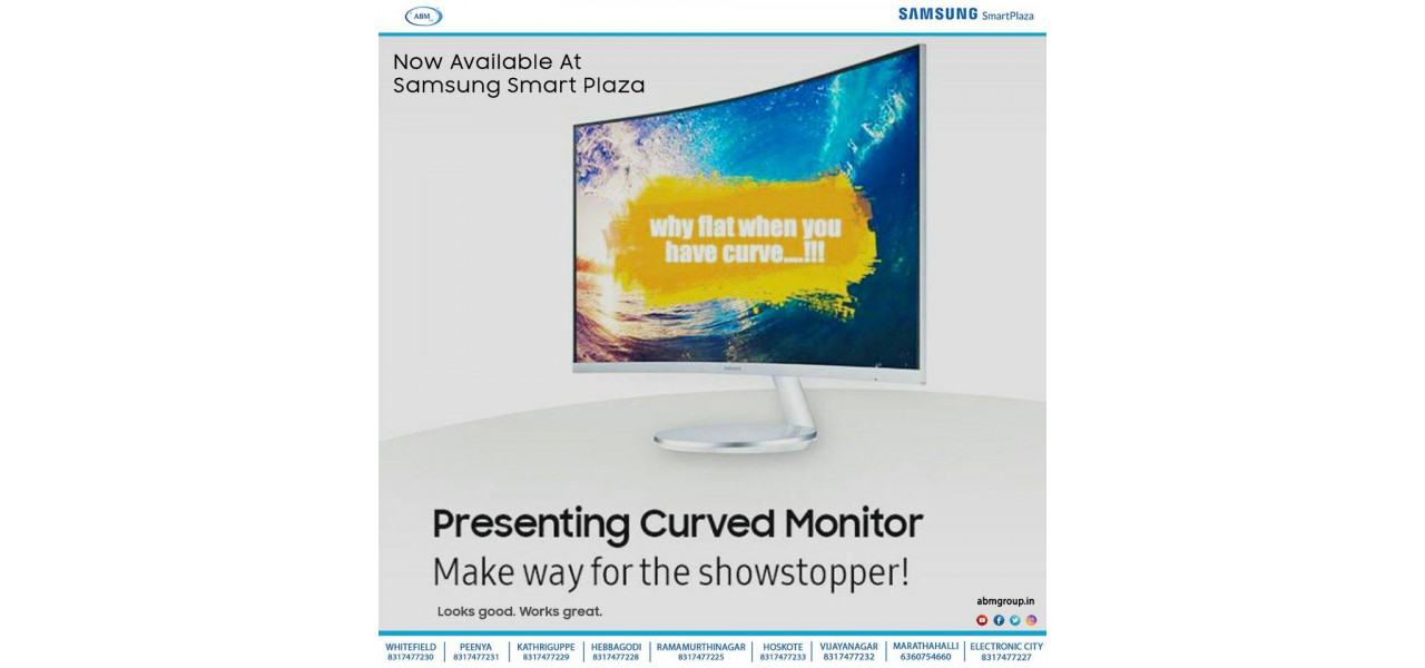 Imagini vizuale cristaline Monitoare Samsung cu suport pentru gama larga de culori.