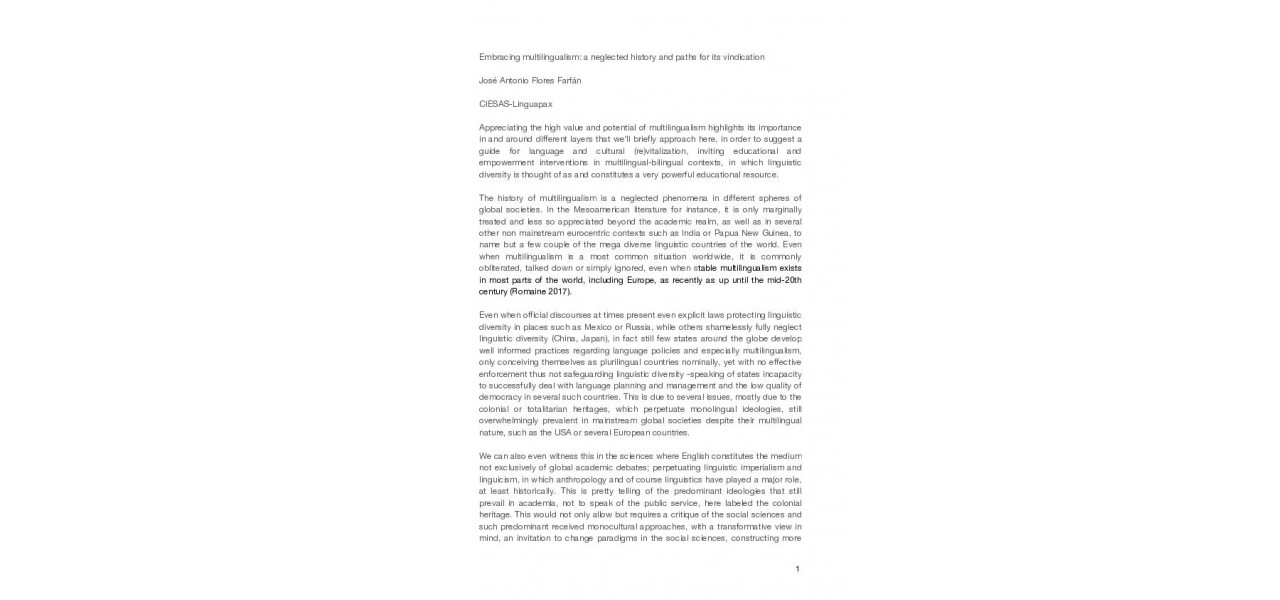 Embracing Multilingualism: Reportofoane for Language Translation.