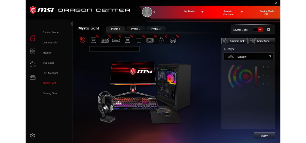 Gaming Evolution: материнские платы MSI с программным обеспечением Dragon Center