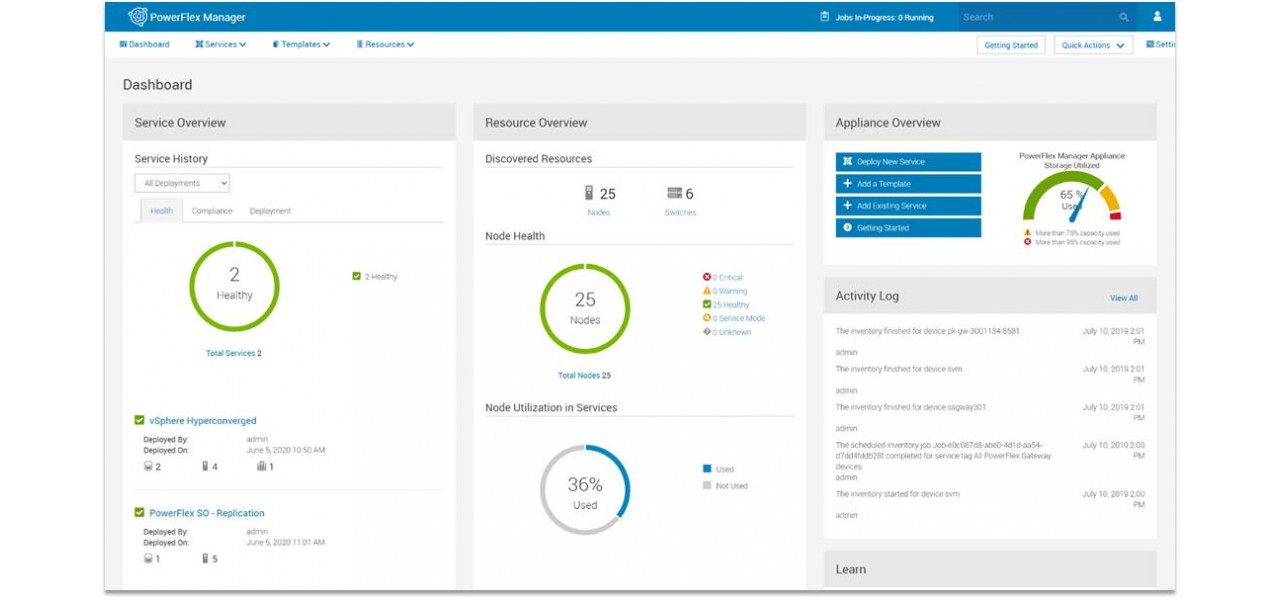 Optimizarea sarcinilor de lucru cu servere definite de software Dell.