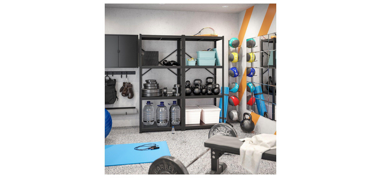 Organizeaza-ti sala de sport de acasa cu dulapuri metalice.