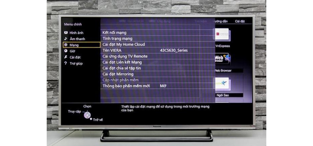 Interfata TV Panasonic: navigare intuitiva simplificata.