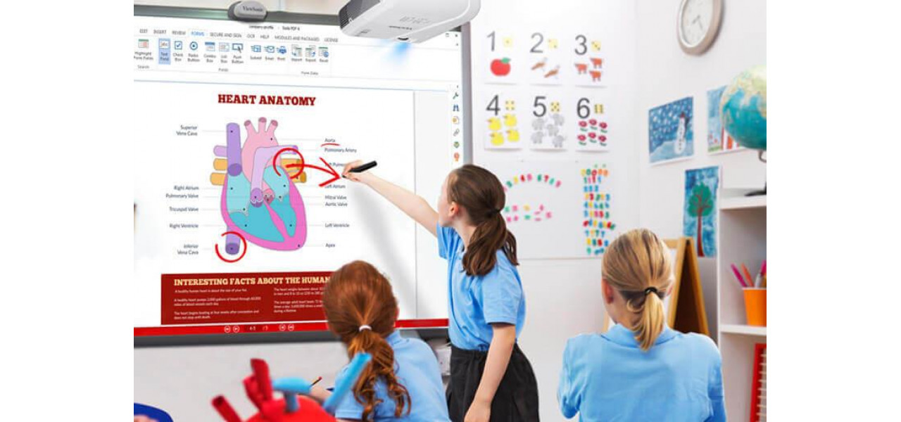 Proiectoare in educatie: revolutionarea mediului de invatare.