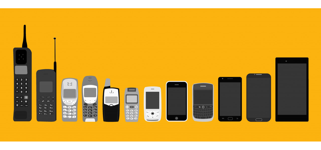 Evolutia tehnologiei de afisare pe telefoanele mobile.