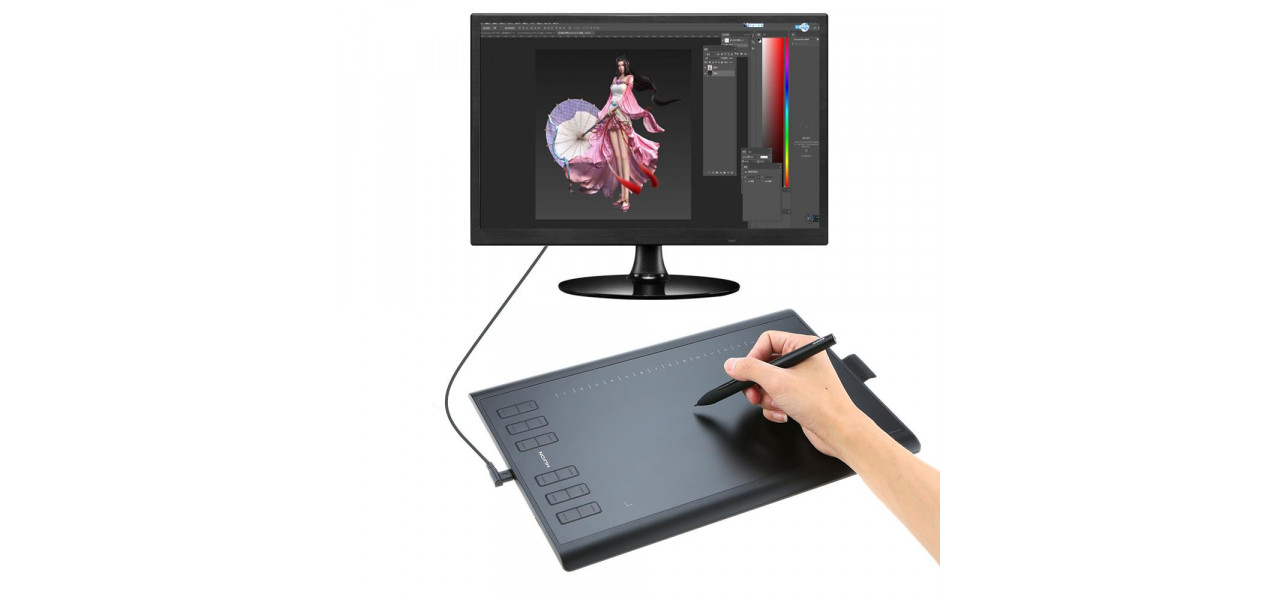 Flexibilitatea tabletelor grafice care se adapteaza la diferite stiluri si tehnici de arta.
