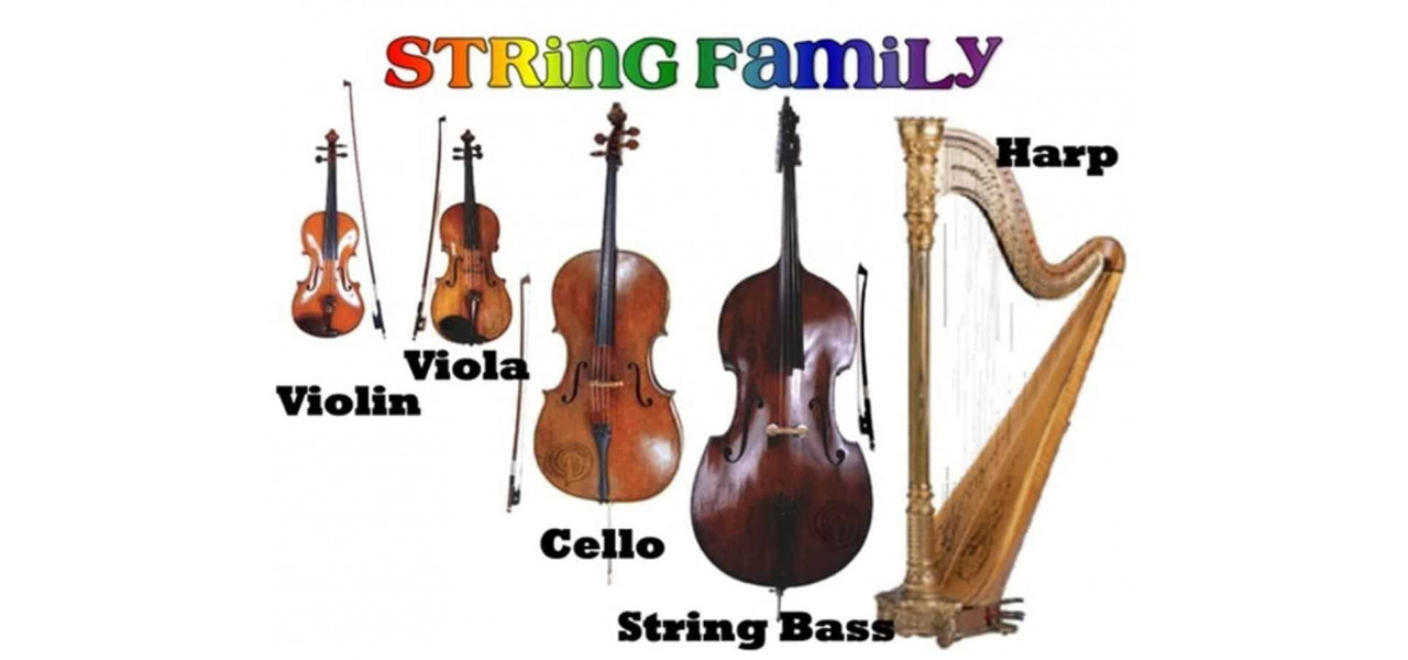 Mostenirea instrumentelor cu coarde: viori, violonceluri si harpe.